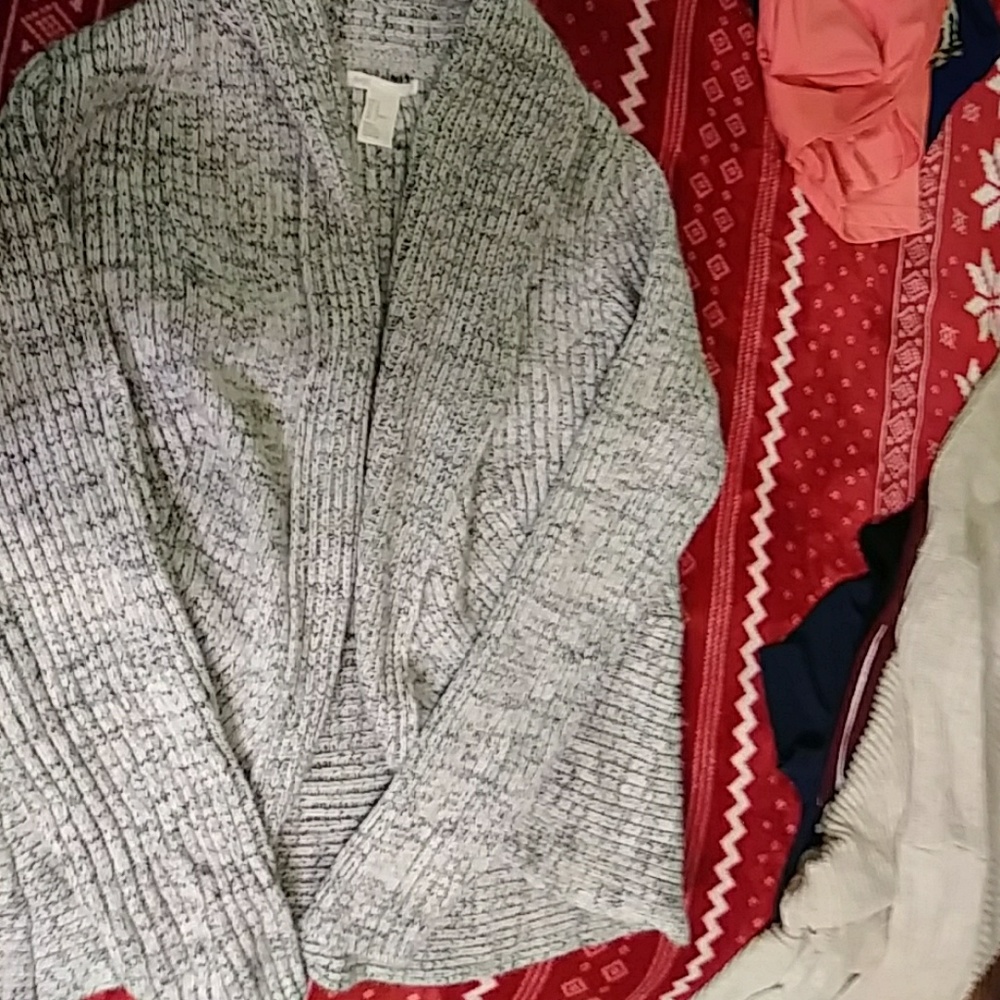 Gray cardigan